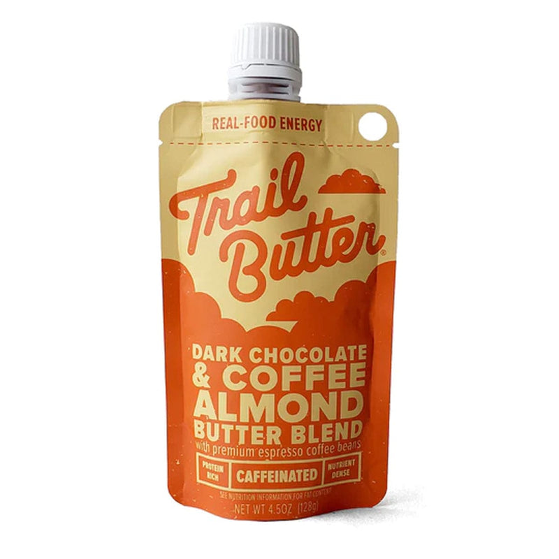 Load image into Gallery viewer, Trail Butter Dark Chocolate &amp; Coffee Almond Butter 4.5 oz. Pouch
