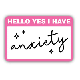 Anxiety Nametag Sticker
