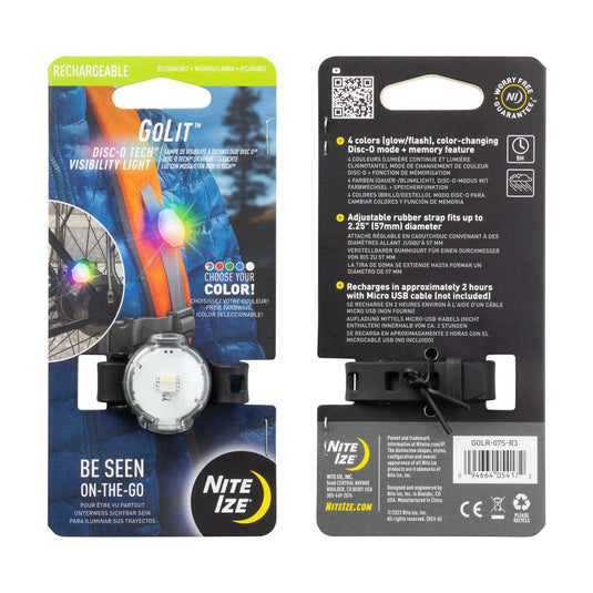 Nite Ize GoLit Rechargeable Visibility Light - Disc-O Tech