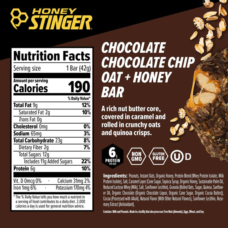 Load image into Gallery viewer, Honey Stinger Honey + Oats Chocolate Chocolate Chip
