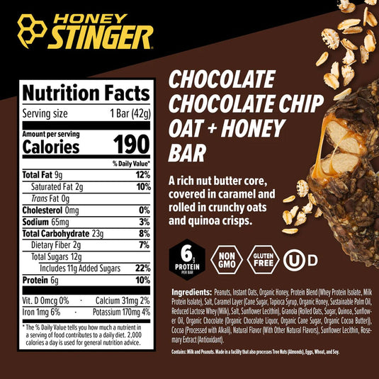 Honey Stinger Honey + Oats Chocolate Chocolate Chip