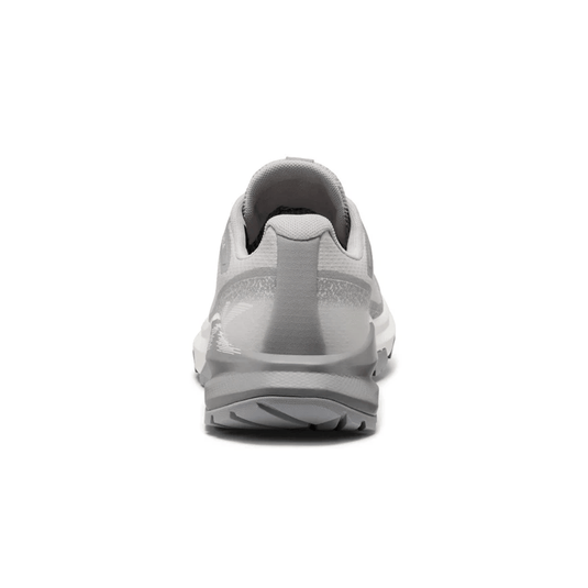 Gray athletic shoe on a white background