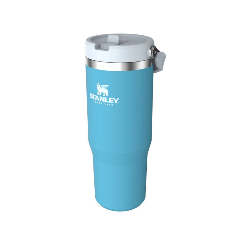 Stanley 30 oz. Quencher H2.0 FlowState Tumbler WITH HANDLE Pool Blue NEW W  STRAW