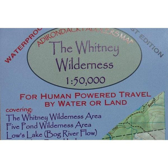 Adirondack Paddlers Map Whitney Wilderness