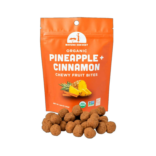 Mavuno Harvest Organic Pineapple Cinnamon Chewy Fruit Bites