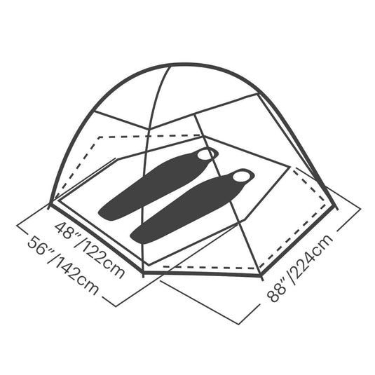 dimensions of a 2 person tent Eureka Mountain Pass 2 Person Tent
