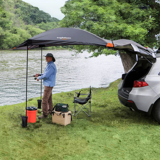 Rightline Gear SUV Tailgate Canopy - Portable Shade Shelter For Camping & Events