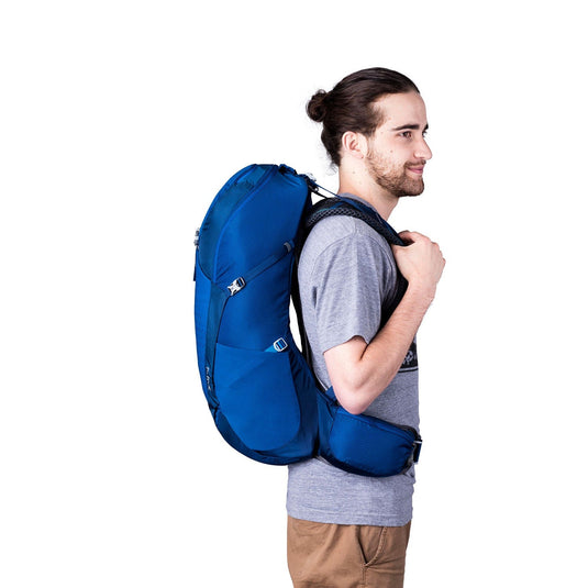 gregory backpacks item 1115zul30 Alpinisto 30L Backpack which provides exceptional ventilation while adapting to the bodys natural movements to minimize fatigue Z30 Pack - Midnight Blue