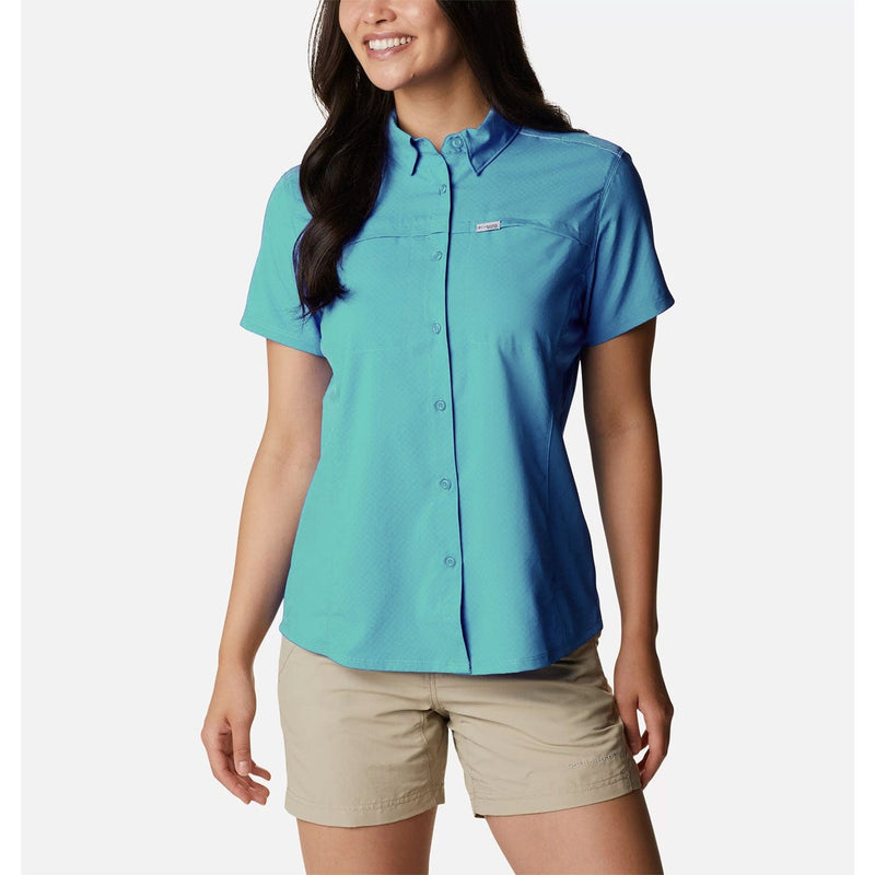 Load image into Gallery viewer, Columbia Women&#39;s PFG Cool Release Woven Short Sleeve Shirt
