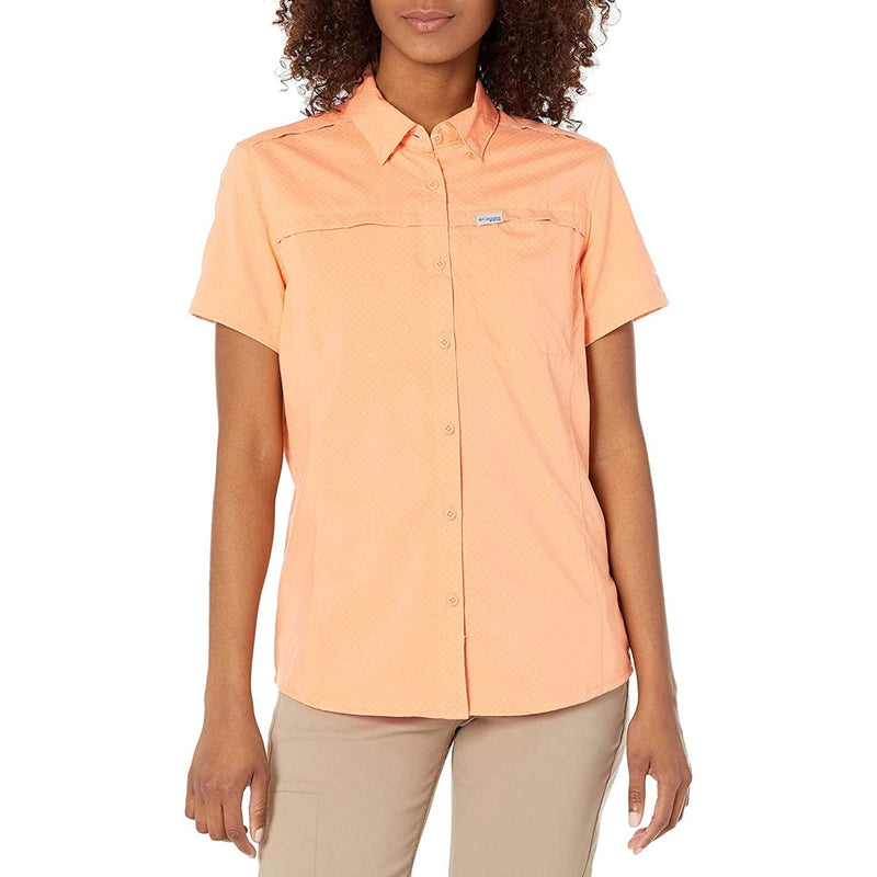 Load image into Gallery viewer, Columbia Women&#39;s PFG Cool Release Woven Short Sleeve Shirt
