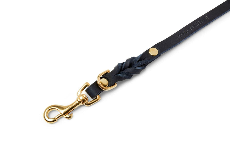 Load image into Gallery viewer, Butter Leather 3x Adjustable Dog Leash - Navy Blue by Molly And Stitch US
