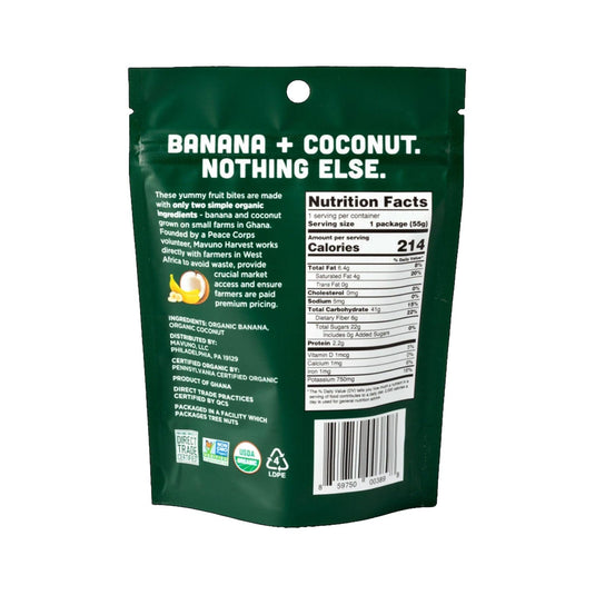 Mavuno Harvest Organic Banana Coconut Chewy Fruit Bites