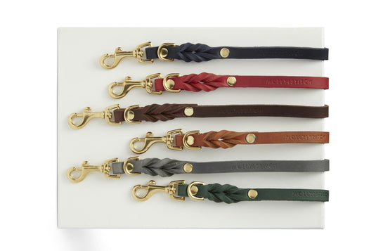Butter Leather 3x Adjustable Dog Leash - Forest Green by Molly And Stitch US