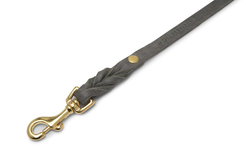 Load image into Gallery viewer, Butter Leather City Dog Leash - Timeless Grey by Molly And Stitch US
