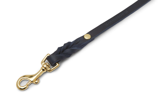 Butter Leather City Dog Leash - Navy Blue by Molly And Stitch US