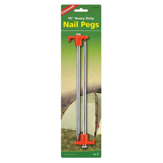 Coghlan's 10 inch Steel Nail Pegs Tent Stakes