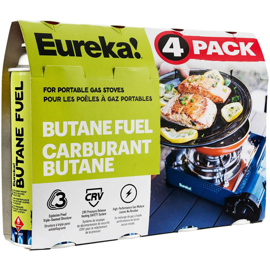 Eureka Butane Fuel 8oz - 4 pack