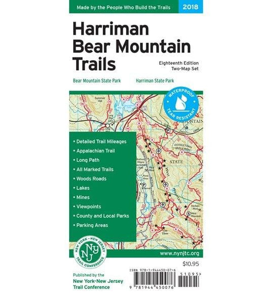 NYNJ Trail Conference Map - Harriman Bear MT Trails NY - NY
