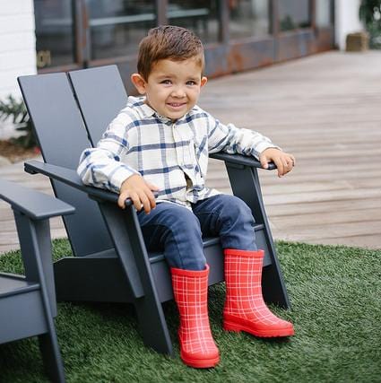 Factory Seconds - King's Cross Red Rain Boot by London Littles