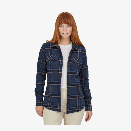 Patagonia Womens Long Sleeve Organic Cotton Midweight Fjord Flannel Shirt
