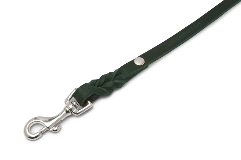 Load image into Gallery viewer, Butter Leather City Dog Leash - Forest Green by Molly And Stitch US

