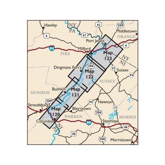 Load image into Gallery viewer, NYNJ Trail Conference Map - Delaware Water Gap &amp; Kittatinny Trails Map
