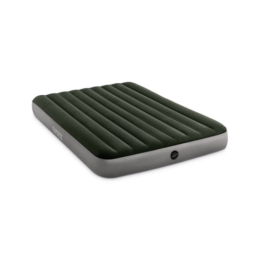 Intex 10in Queen Dura-Beam Prestige Downy Airbed with Hand-held Battery Air Pump