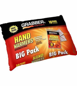 Grabber Hand Warmers 10 Hour BIG Pack - 10 Pairs