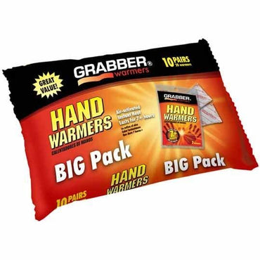 Grabber Hand Warmers 10 Hour BIG Pack - 10 Pairs