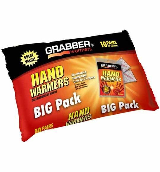 Grabber Hand Warmers 7+ Hour BIG Pack - 10 Pairs