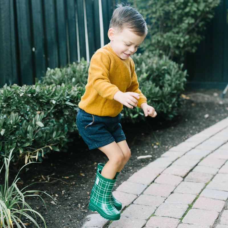 Load image into Gallery viewer, King&#39;s Cross Green Rain Boot by London Littles
