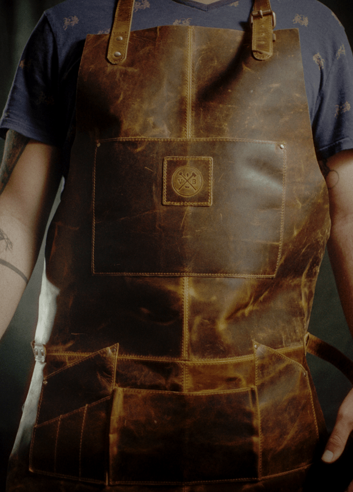 Load image into Gallery viewer, Full Grain Buffalo Leather Apron by Vintage Gentlemen
