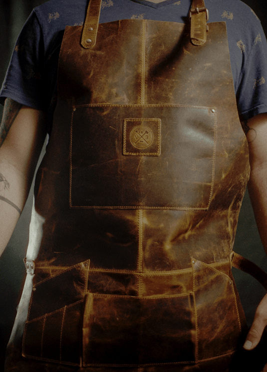 Full Grain Buffalo Leather Apron by Vintage Gentlemen