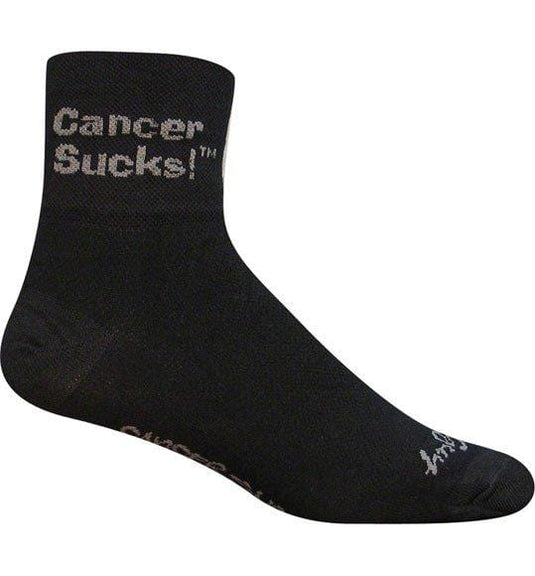 SockGuy Cancer Sucks 3IN Cycling Sock