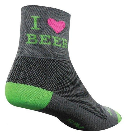 SockGuy Heart Beer 3IN Cycling Sock