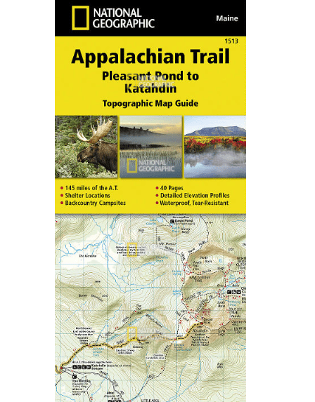 National Geographic Trails Illustrated Appalachian Trail, Pleasant Pond to Katahdin [Maine]