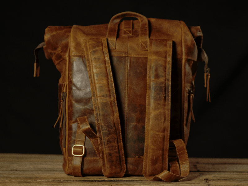 Load image into Gallery viewer, “The Roosevelt” Buffalo Leather Backpack by Vintage Gentlemen
