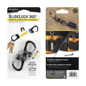 Nite Ize SlideLock 360° Magnetic Locking Dual Carabiner