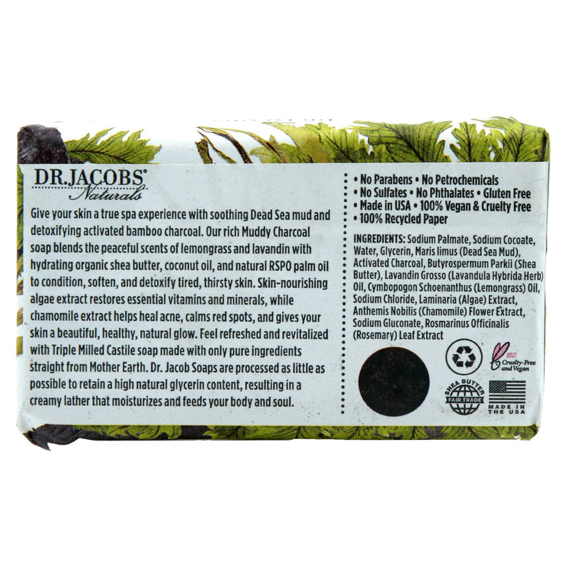 Load image into Gallery viewer, Muddy Charcoal Bar Soap by Dr. Jacobs Naturals
