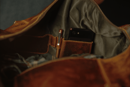 PREORDER: Buffalo Leather Duffle Bag by Vintage Gentlemen