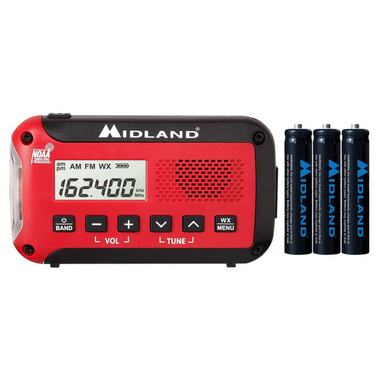 Midland ER10VP E+READY Compact Emergency Alert AM/FM Weather Radio