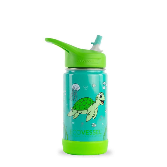 THE FROST - Insulated Stainless Steel Kids Water Bottle With Straw - 12 oz by EcoVessel