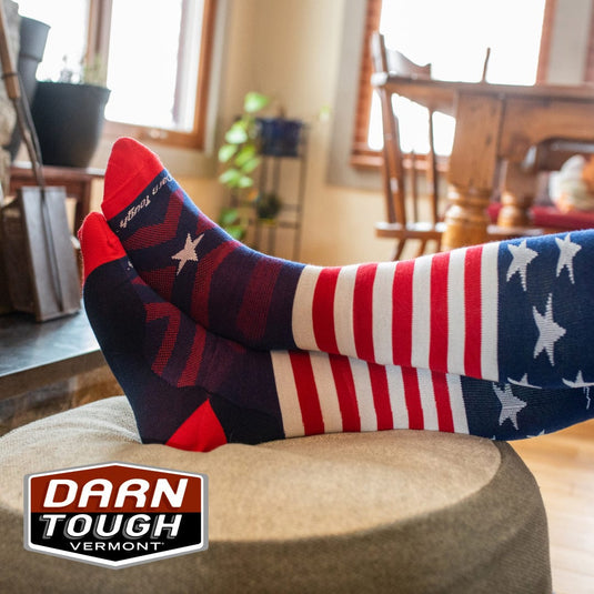 Darn Tough Captain Stripe OTC Lightweight Men's Snow Socks