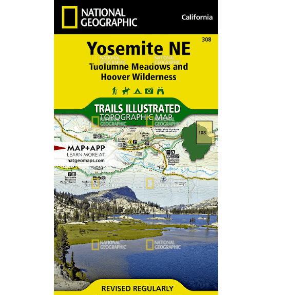 Load image into Gallery viewer, National Geographic Trails Illustrated Yosemite NE: Tuolumne Meadows and Hoover Wilderness Map
