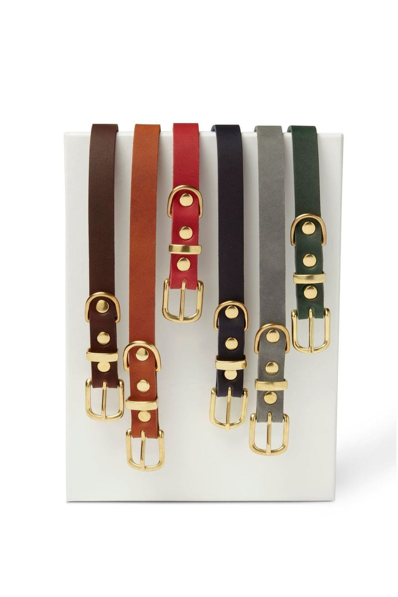 Load image into Gallery viewer, Butter Leather Dog Collar - Chili Red by Molly And Stitch US
