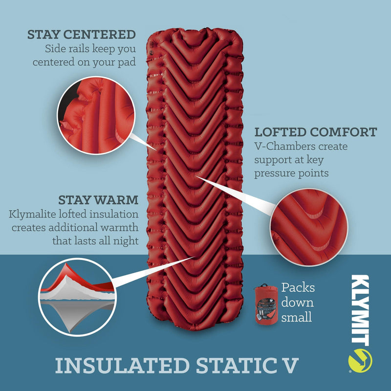 Load image into Gallery viewer, Insulated Static V - Brick Red by Klymit
