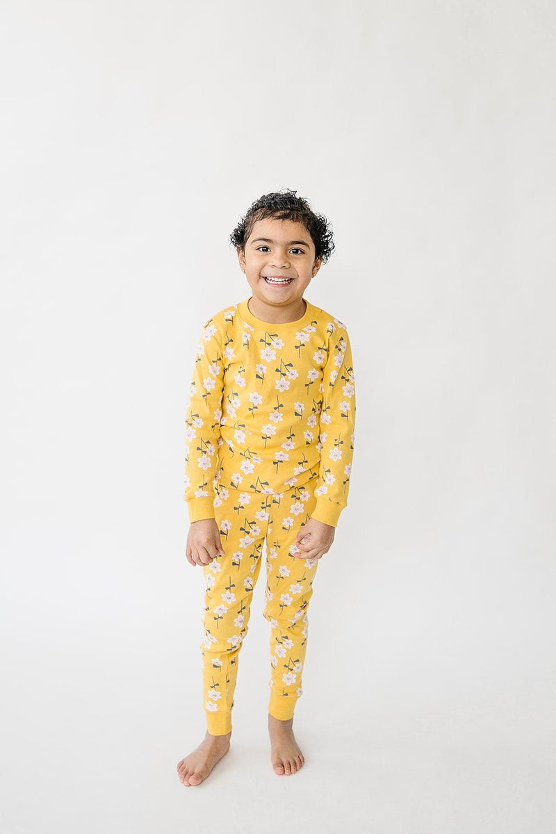 Load image into Gallery viewer, Yellow Floral Pajamas by London Littles
