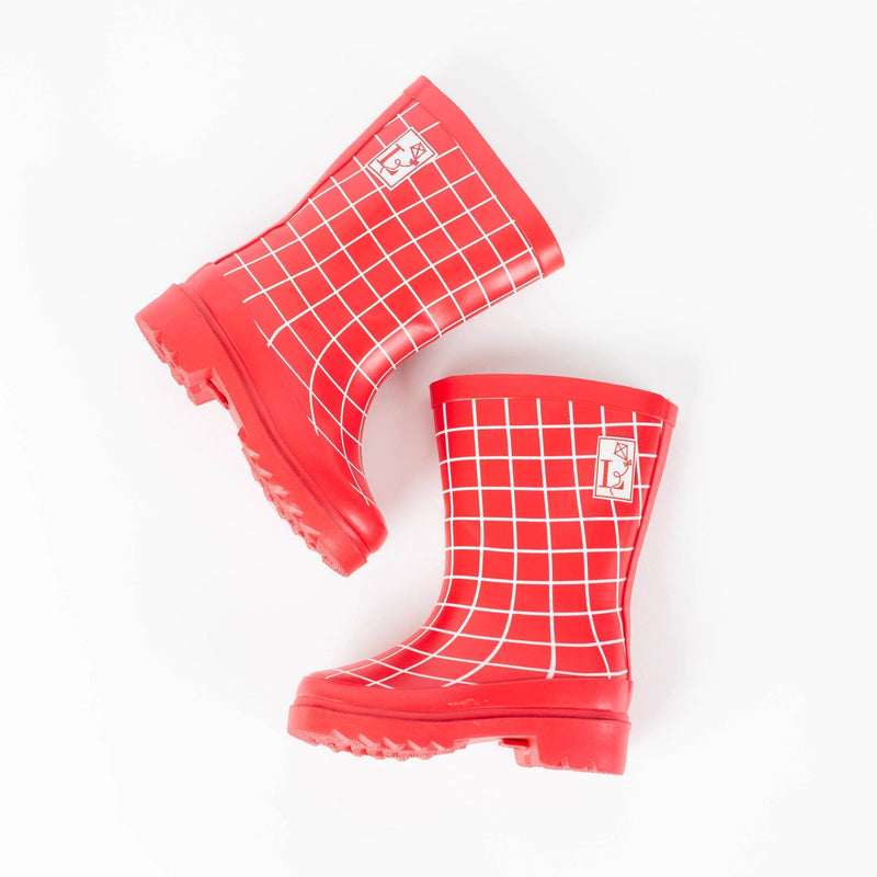 Load image into Gallery viewer, Trafalgar Red Rain Boot by London Littles

