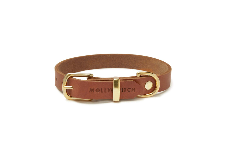 Load image into Gallery viewer, Butter Leather Dog Collar - Sahara Cognac by Molly And Stitch US
