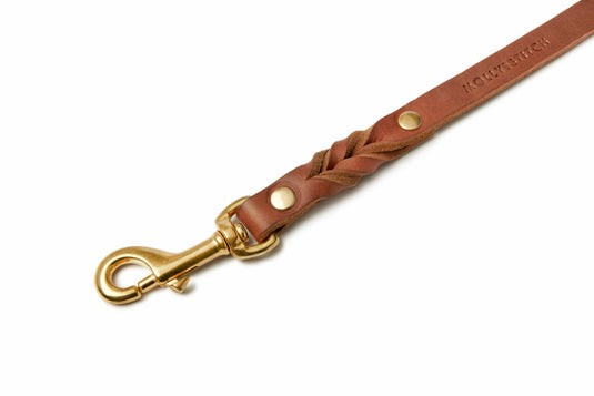 Butter Leather 3x Adjustable Dog Leash - Sahara Cognac by Molly And Stitch US